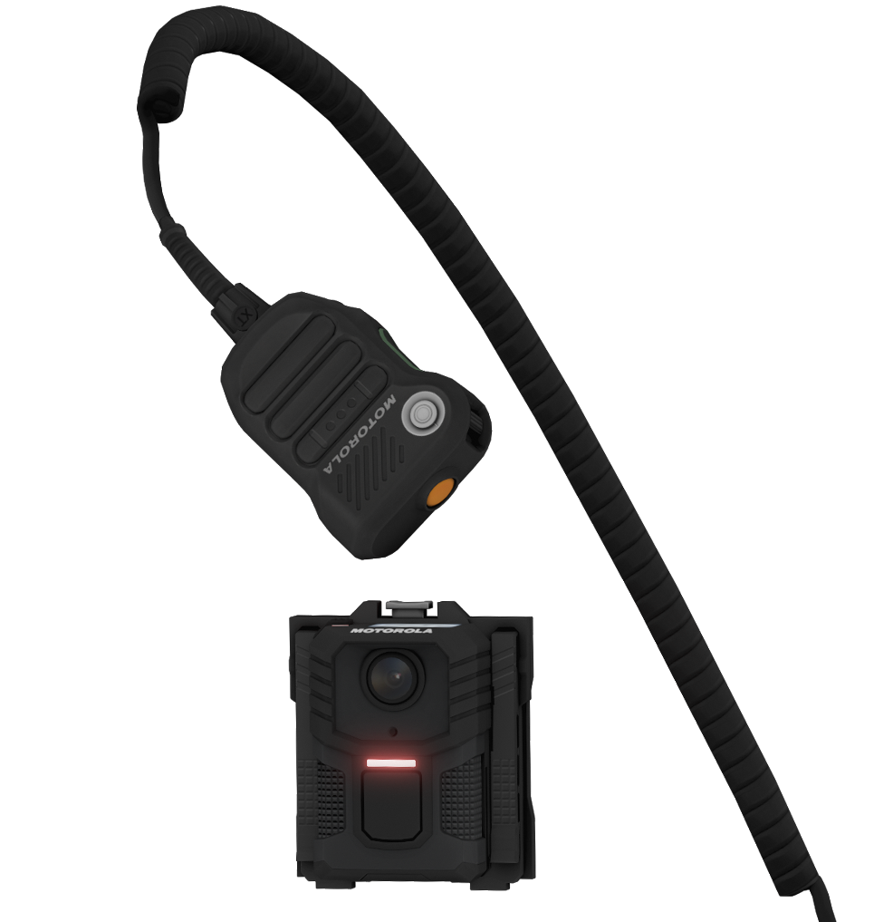 Micros Motorola XVE500 et caméras corporelles V300